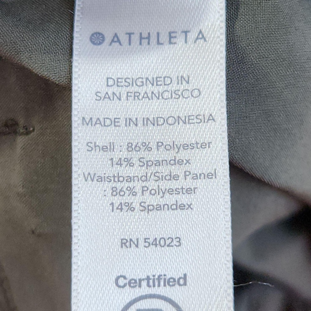 Athleta Brooklyn Ankle Pants Womens 2 Green Elastic Waist Pockets Stretch - Picture 4 of 10